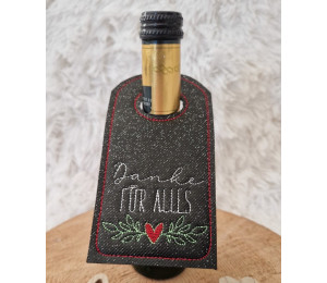 2€ ZUSATZTÜRCHEN 3. Dezember - Stickserie - 12 ITH Flaschenanhänger Vol. 3